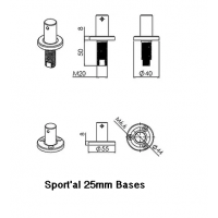 Goiot Sport'Al 25 Stanchion Polished Aluminium